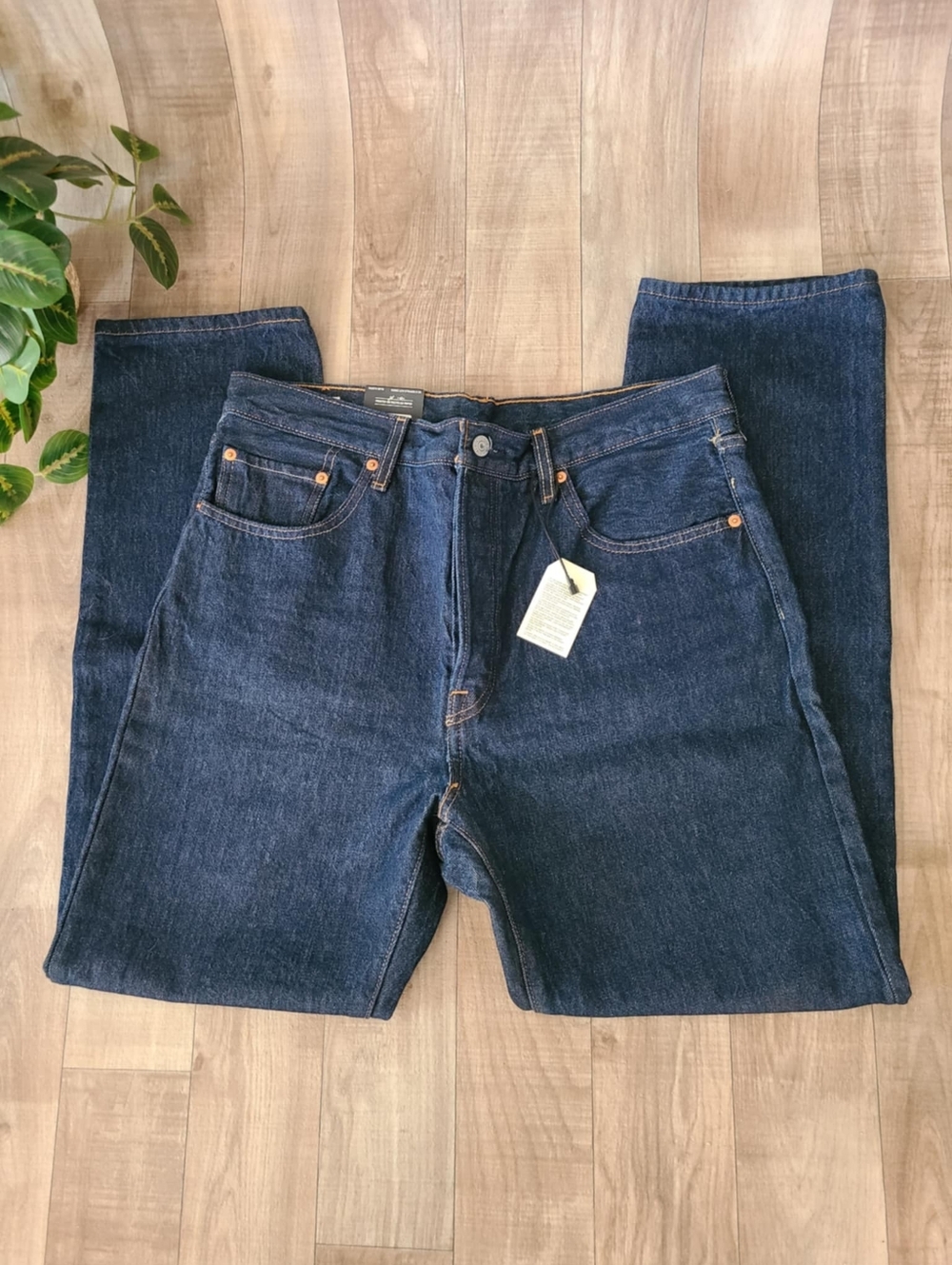 Levis 501 Original Jeans Dark Wash Size 32 X 30 - Picture 3 of 10